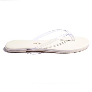 TKEES Clear Strap Cream Sandals